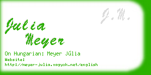 julia meyer business card